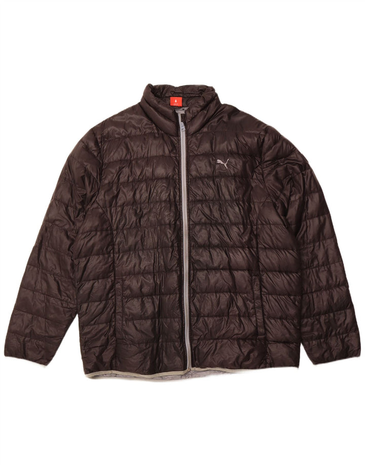 PUMA Mens Padded Jacket UK 44 2XL Black Nylon