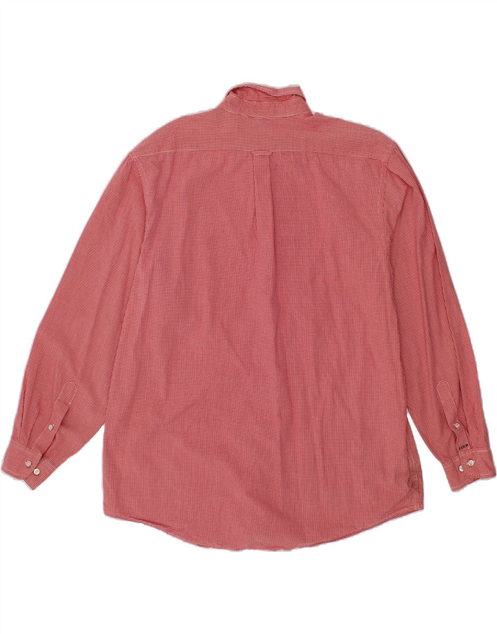 IZOD Mens Shirt Large Red Check Cotton Vintage Izod and Second-Hand Izod from Messina Hembry 