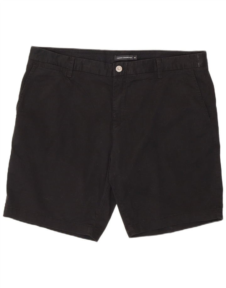 French Connection Mens Chino Shorts W38 XL Black Cotton