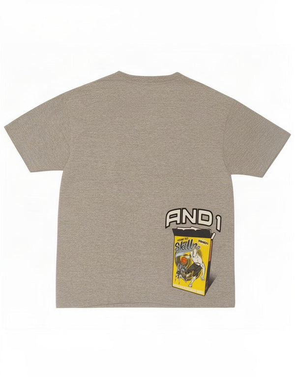And1 Boys Graphic T-Shirt Top 14-15 Years Large Grey Cotton