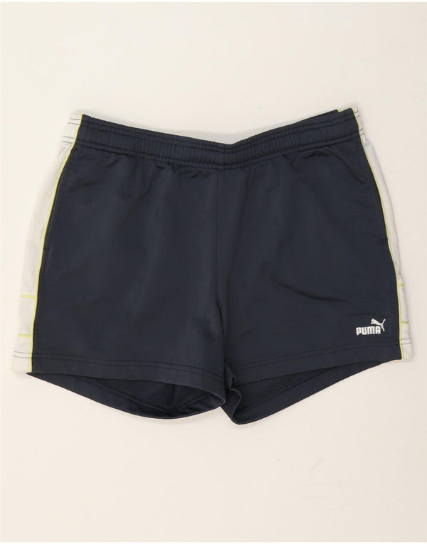 Pantaloncini sportivi da donna Puma UK 16 Large Blu Navy Colorblock