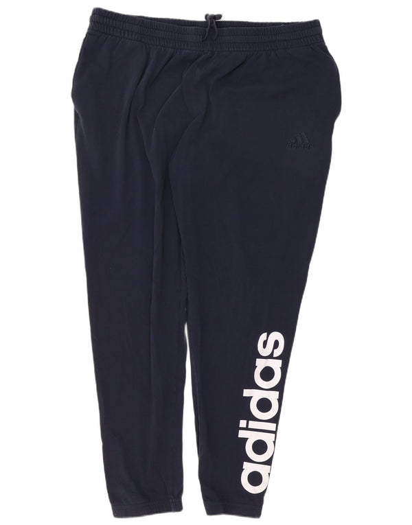 Ανδρική φόρμα αθλητικής φόρμας Adidas γραφικά Joggers 2XL Navy Blue Cotton