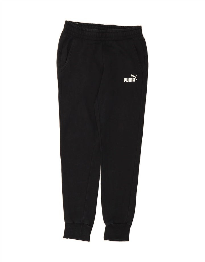 PUMA Womens Tracksuit Trousers Joggers UK 12 Medium  Black Vintage Puma and Second-Hand Puma from Messina Hembry 