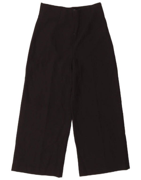 Zara Womens Wide Leg Casual Trousers Medium W28 L25 Black