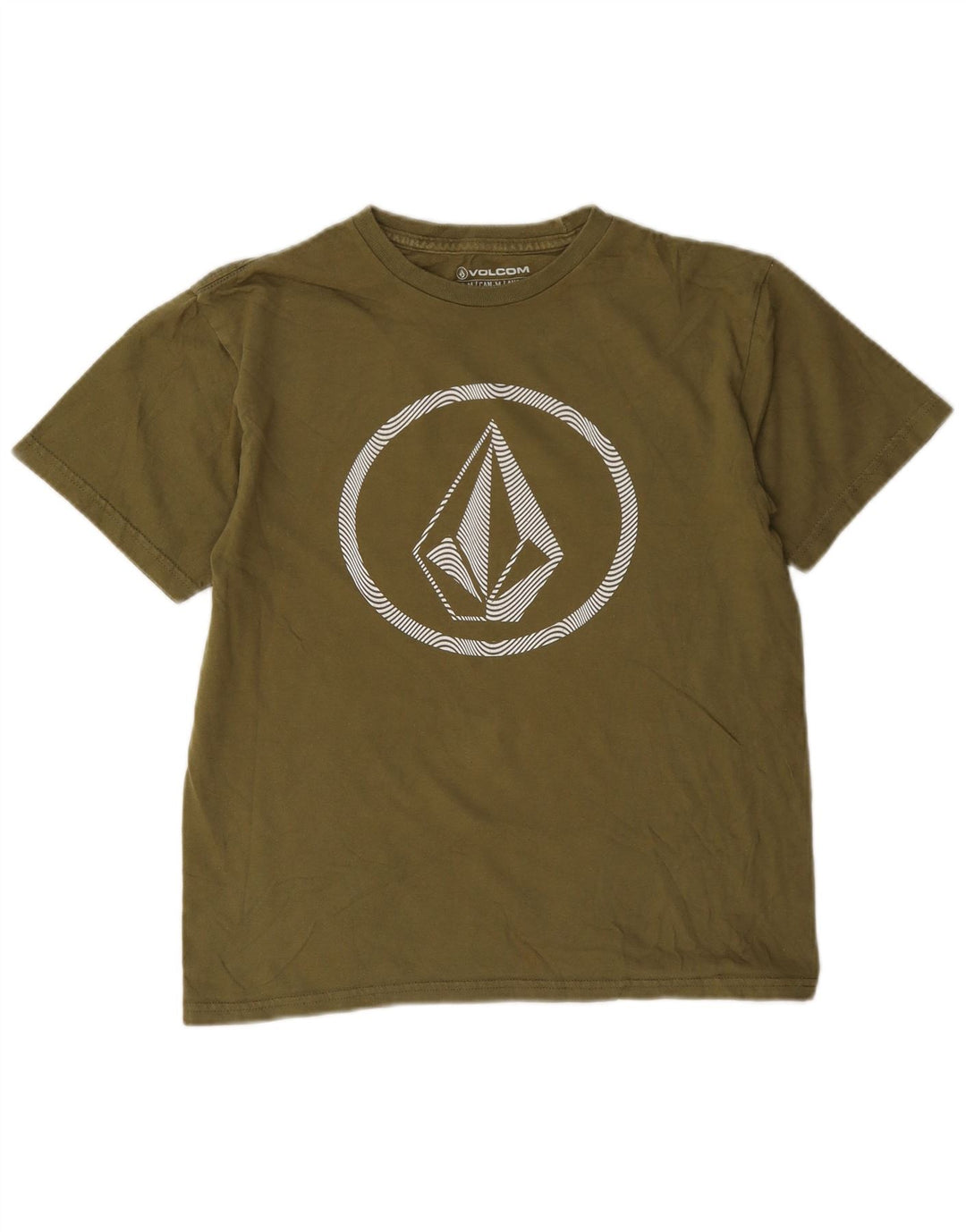 Volcom Boys Graphic T-Shirt Top 11-12 Years Medium Khaki Cotton