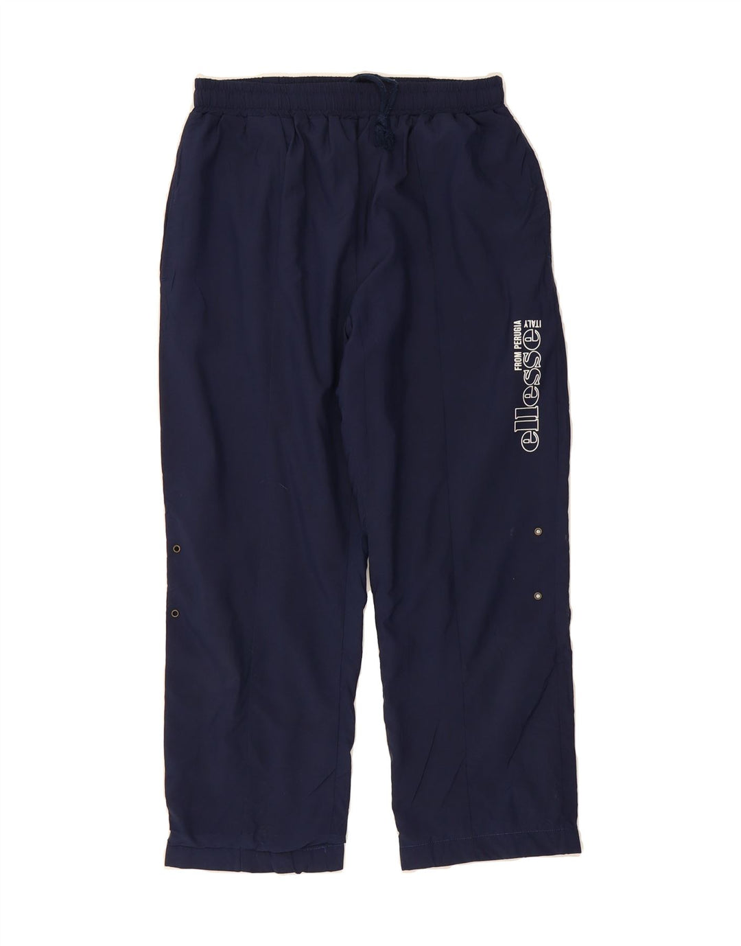 ELLESSE Womens Graphic Capri Tracksuit Trousers UK 12 Medium  Navy Blue Vintage Ellesse and Second-Hand Ellesse from Messina Hembry 