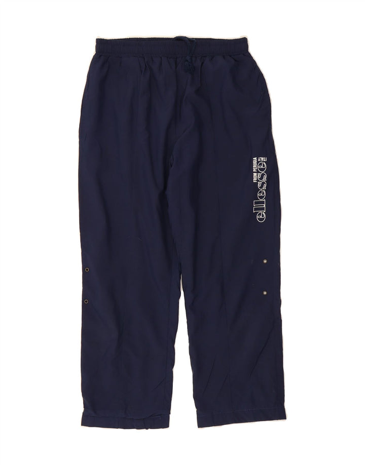ELLESSE Womens Graphic Capri Tracksuit Trousers UK 12 Medium  Navy Blue Vintage Ellesse and Second-Hand Ellesse from Messina Hembry 
