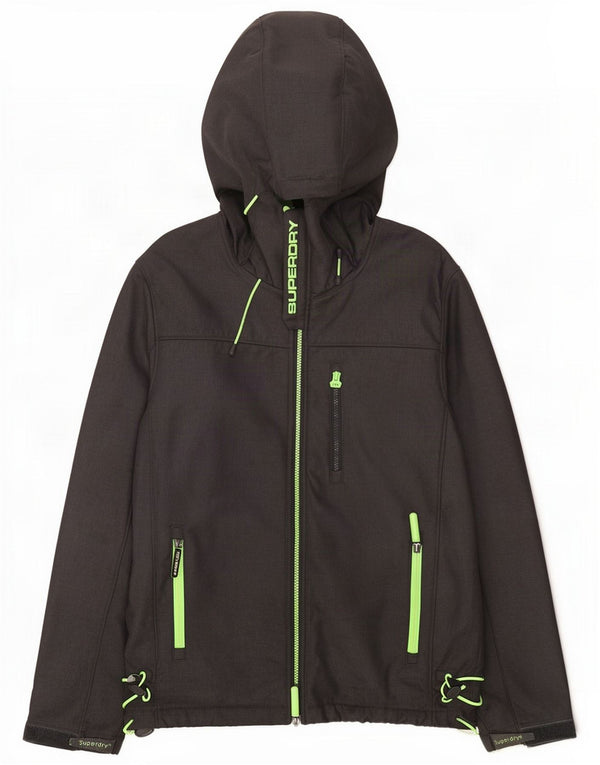 Superdry Mens The Windtrekker Hooded Windbreaker Jacket UK 40 Large Grey