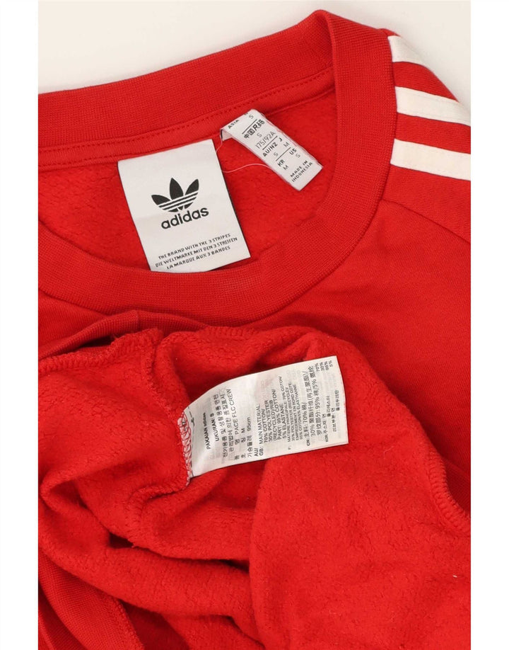 Adidas grafisk sweatshirt til mænd, lille rød bomuld