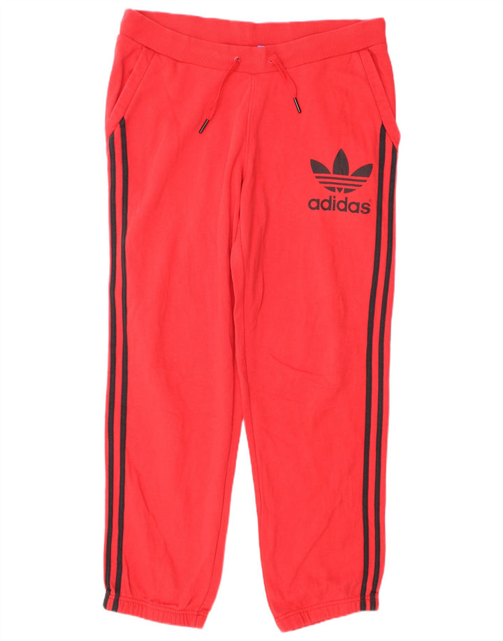 Pantaloni da tuta grafica da uomo Adidas Joggers cotone rosso medio