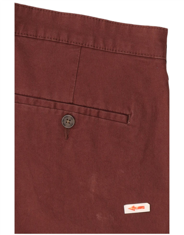 Marks & Spencer Mens Chino Shorts W32 Medium Burgundy Cotton