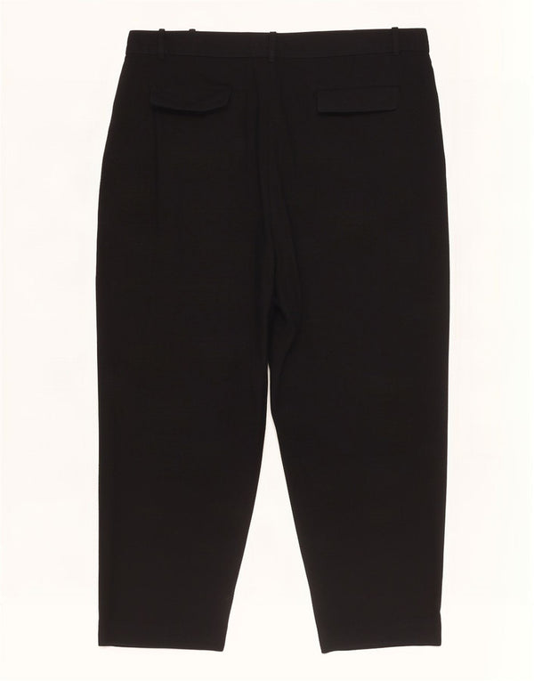 Pantaloni Capri pentru femei cu talie înaltă Zara UK 18 XL W32 L24 Negri