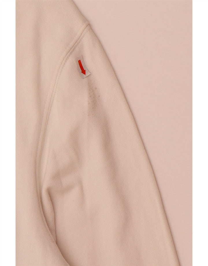 CALVIN KLEIN JEANS Suéter masculino com capuz e zíper gráfico XL algodão branco