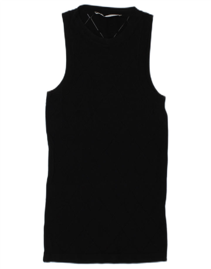 Zara Womens Vest Top UK 12 Medium Black