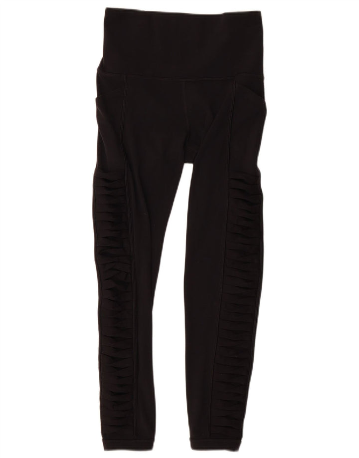 ATHLETA Womens Crop Leggings UK 4 XS Black Nylon