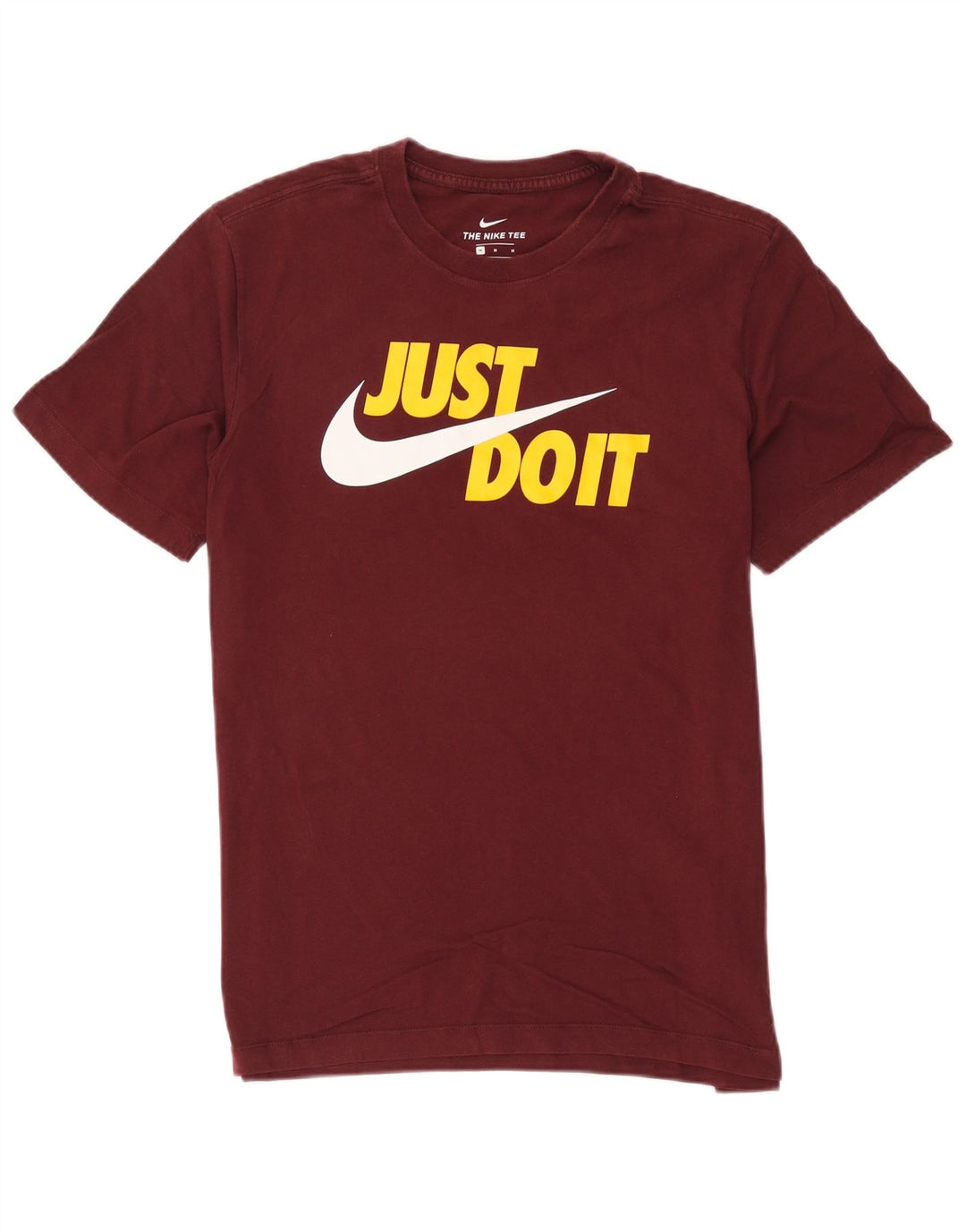 Nike Mens Graphic T-Shirt Top Medium Burgundy Cotton
