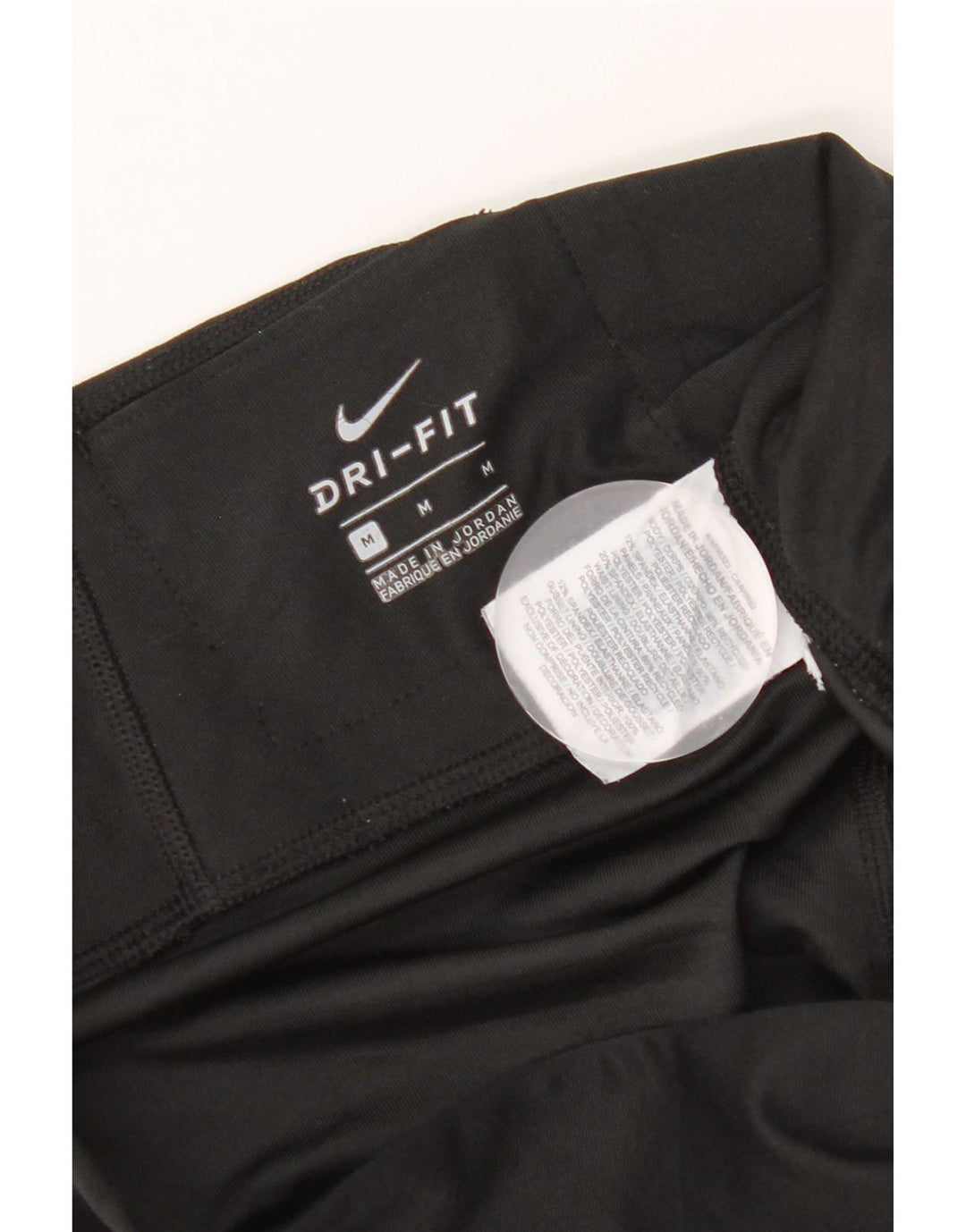 Nike Dame Dri Fit Leggings UK 14 Medium Sort Colourblock Polyester