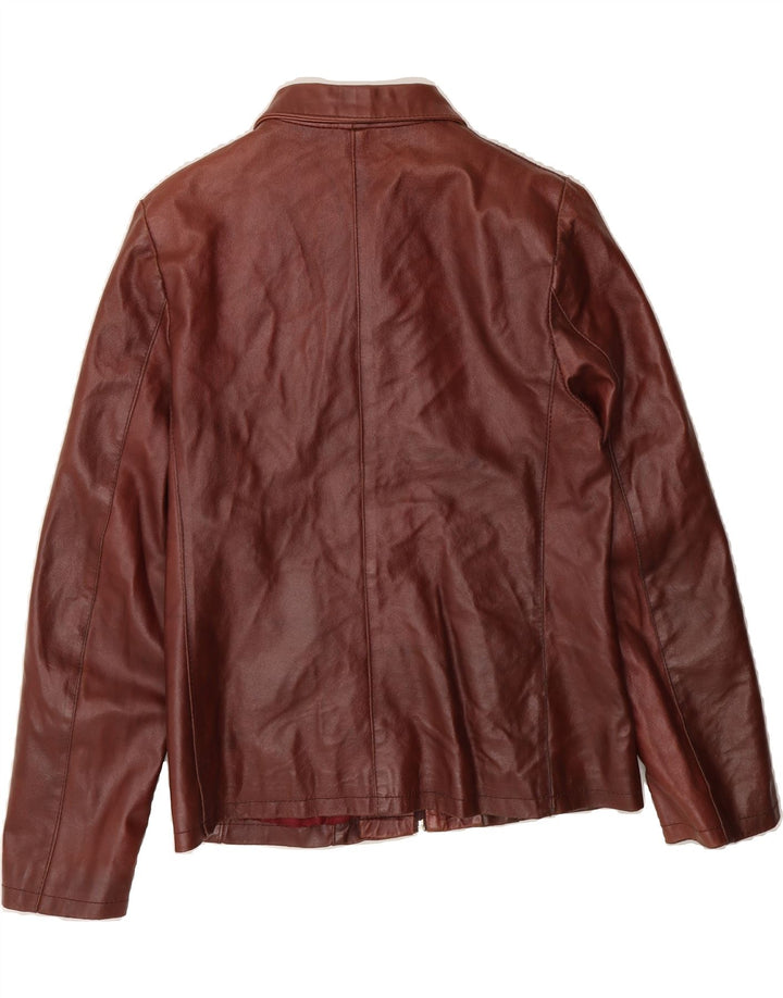 BAYSIDE Womens Leather Jacket UK 16 Large Brown Leather Vintage Bayside and Second-Hand Bayside from Messina Hembry 