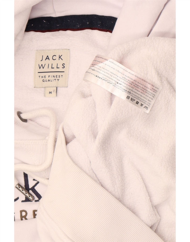Jack Wills Grafisk hættetrøje til mænd mellem hvid bomuld