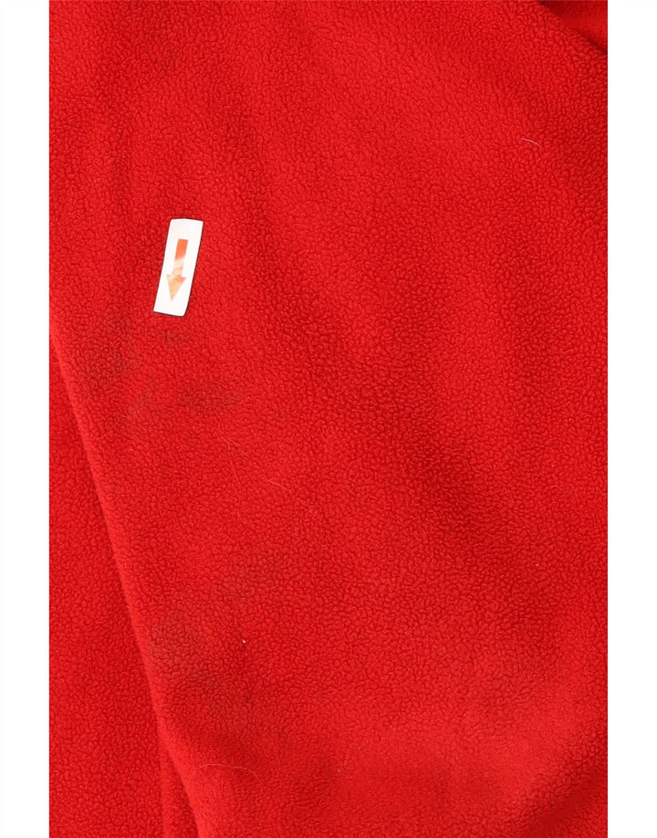 Weird Fish Mens Zip Neck Fleece Jumper XL Red Polyester