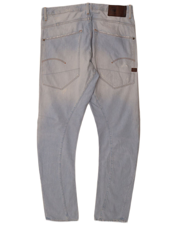 G-Star Mens Distressed Banana Slim Jeans W35 L36 Blue Cotton
