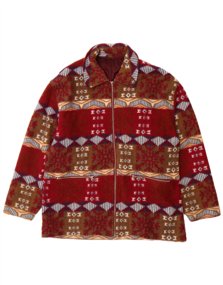 Vintage Mens Bomber Jacket UK 42 XL Multicoloured Fair Isle