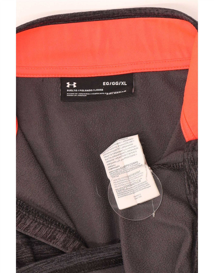 Top de trening Under Armour Cold Gear pentru bărbați, cu fermoar, cu gât, XL, pete gri