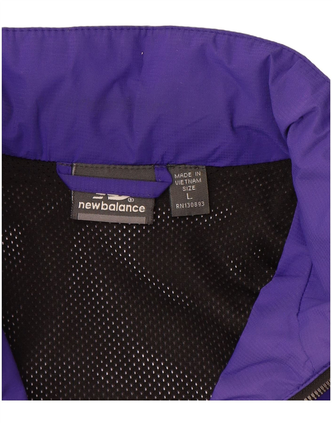 NEW BALANCE Womens Hooded Rain Jacket UK 16 Large Purple Polyester