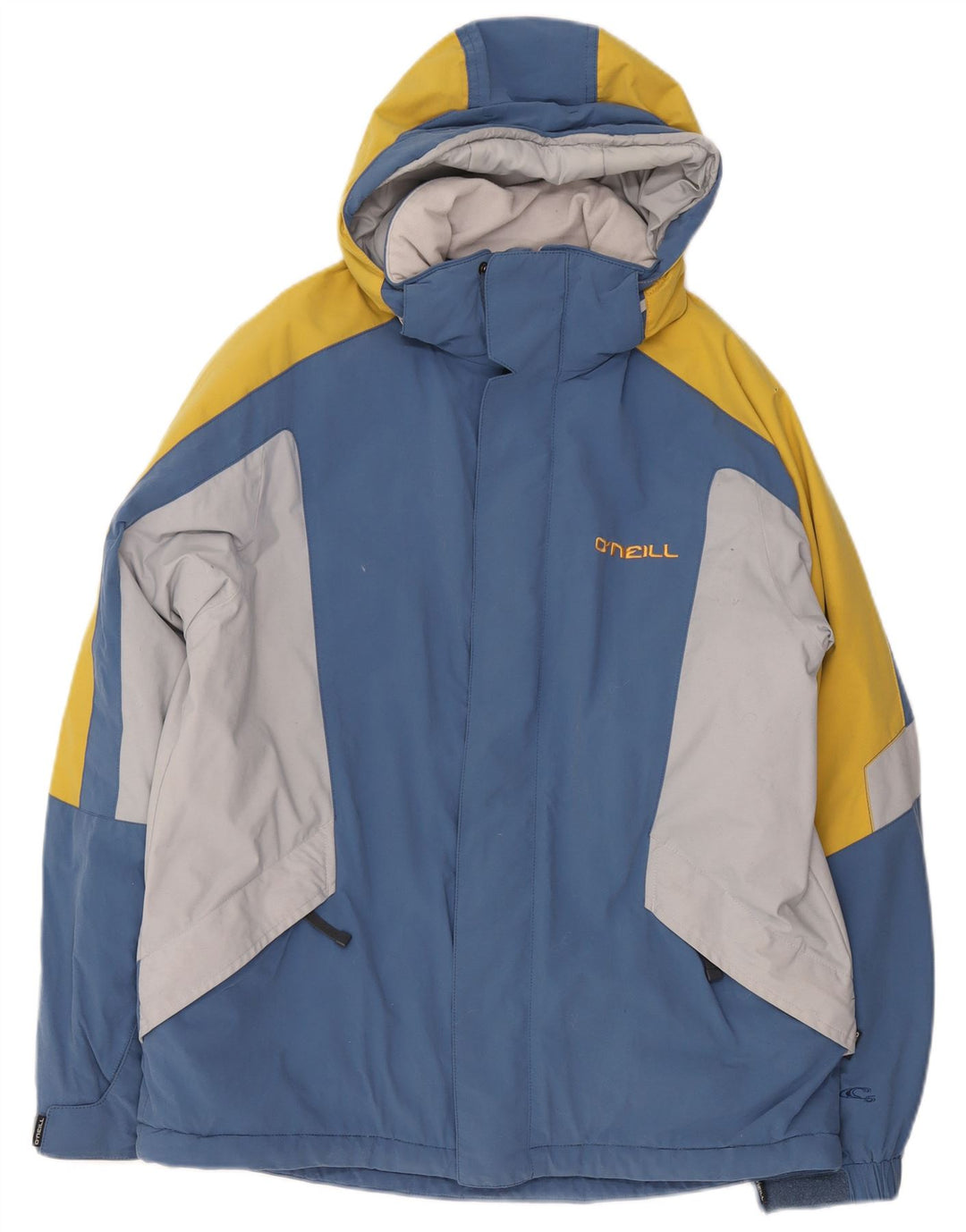 O'Neill Mens Graphic Hooded Ski Jacket UK 38 Medium Blue Colourblock Nylon