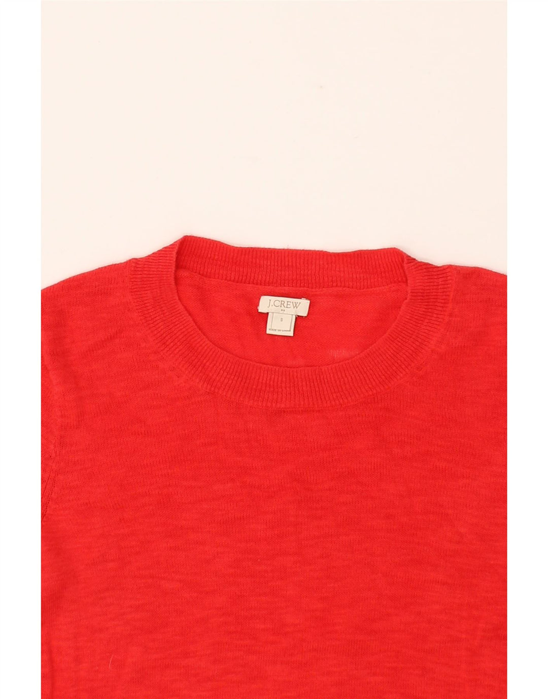 J. CREW Womens Longline Crew Neck Jumper Sweater UK 10 Small Red Vintage J. Crew and Second-Hand J. Crew from Messina Hembry 