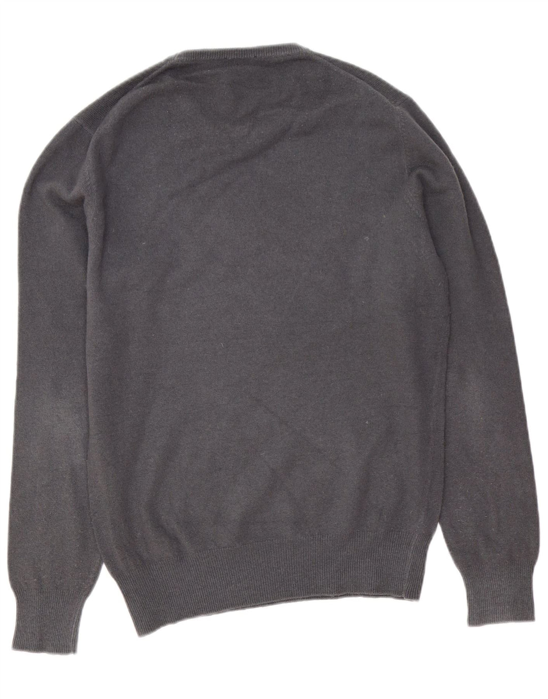 Sisley Herre grafisk rund hals sweater mellemgrå