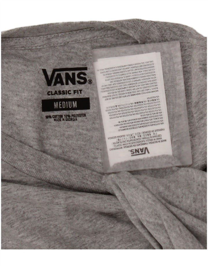 VANS Mens Classic Fit T-Shirt Top Medium Grey Flecked Cotton