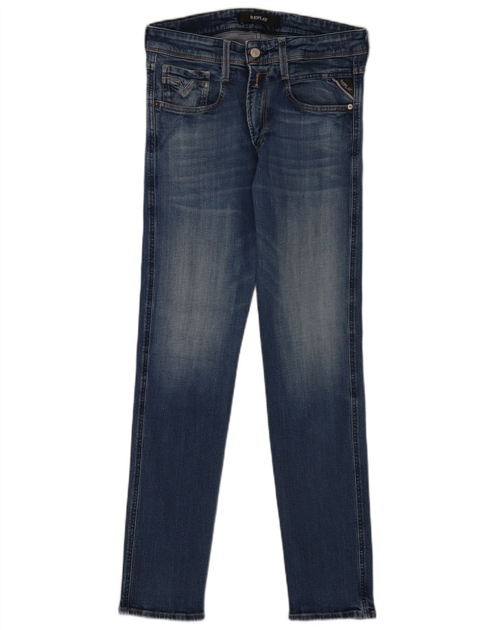 Replay Damen Skinny Jeans W28 L30 Blau