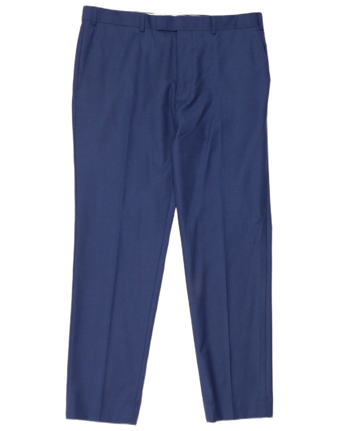 French Connection Mens Straight Suit Trousers W36 L31 Blue Wool