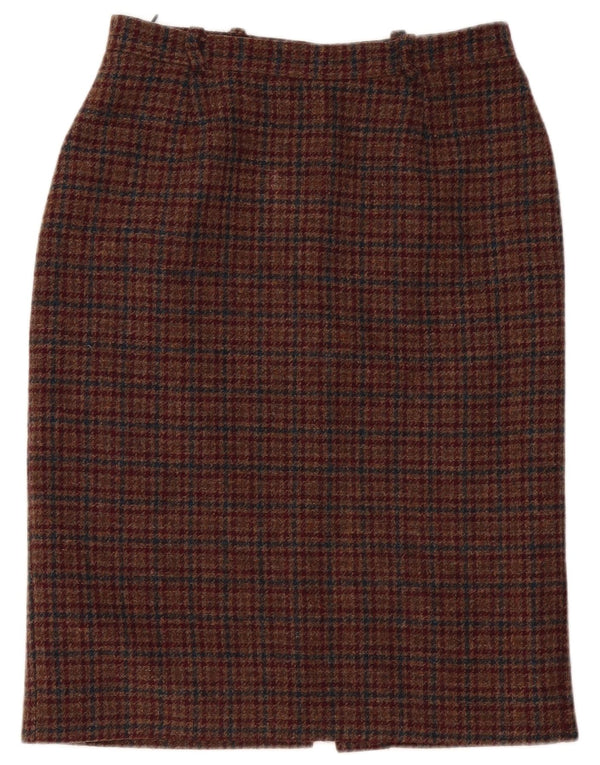 St. Bernard Womens Pencil Skirt UK 16 Large W32 Brown Houndstooth Wool