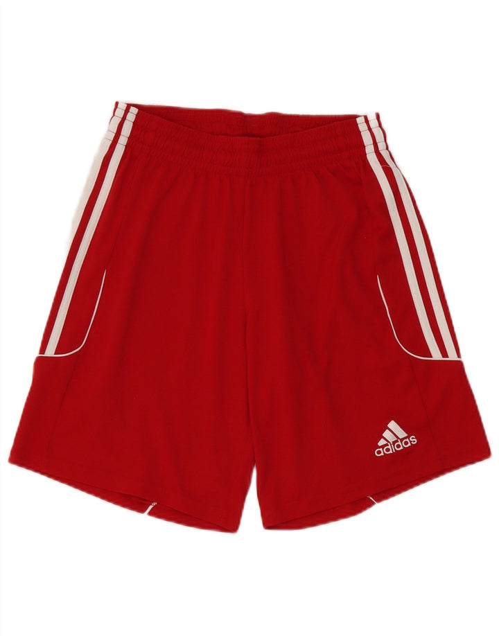 Pantaloncini sportivi Adidas Climalite da uomo piccoli in poliestere rosso