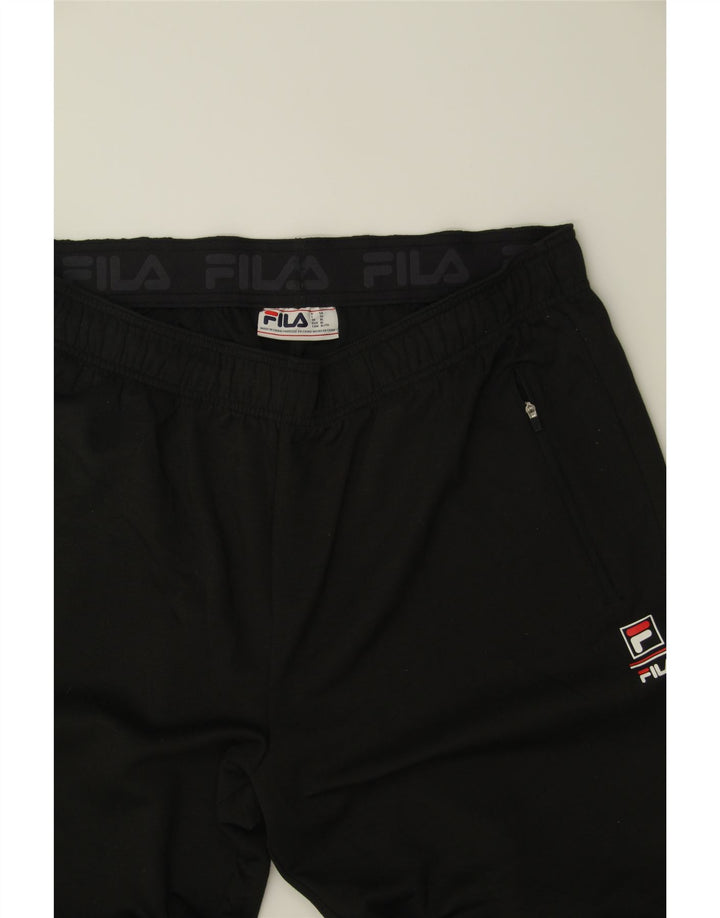 FILA Mens Tracksuit Trousers XL Black Polyester Vintage Fila and Second-Hand Fila from Messina Hembry 