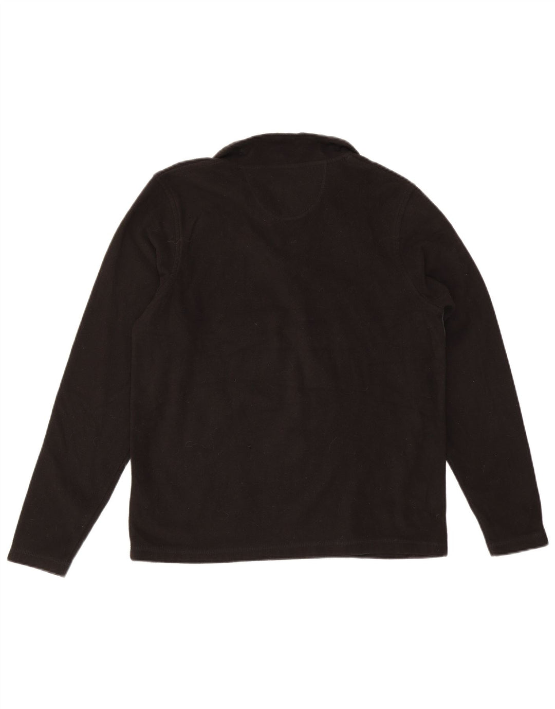 Pierre Cardin Mens Zip Neck Fleece Jumper Medium Black Colourblock