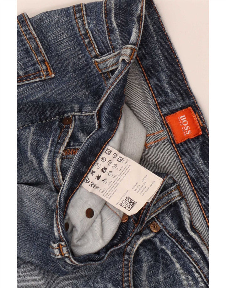 Hugo Boss Jean droit W38 L32 en coton bleu pour homme