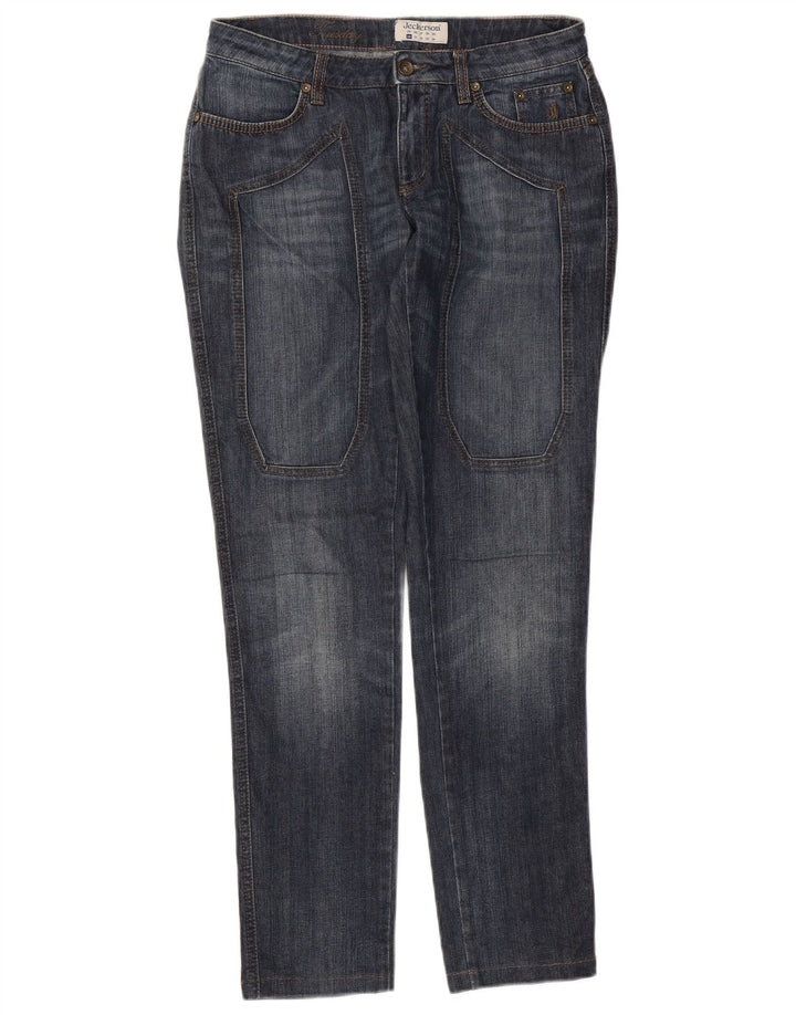 Jeckerson Womens Slim Jeans W30 L32 Navy Blue Cotton