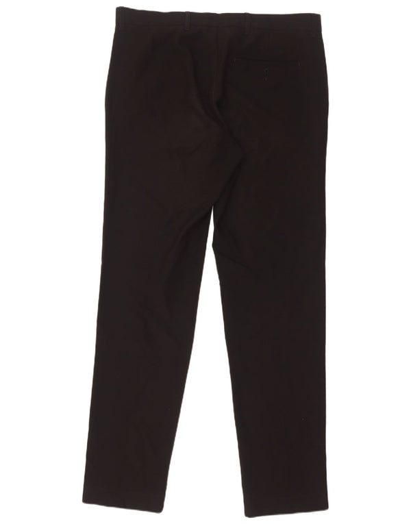 Marks & Spencer Pantalones chinos ajustados para hombre W34 L33 Poliéster negro