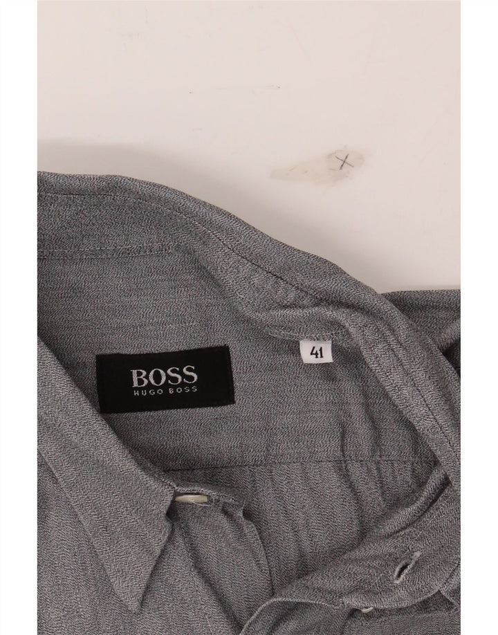 HUGO BOSS Mens Shirt Size 41 Large Grey Vintage Hugo Boss and Second-Hand Hugo Boss from Messina Hembry 