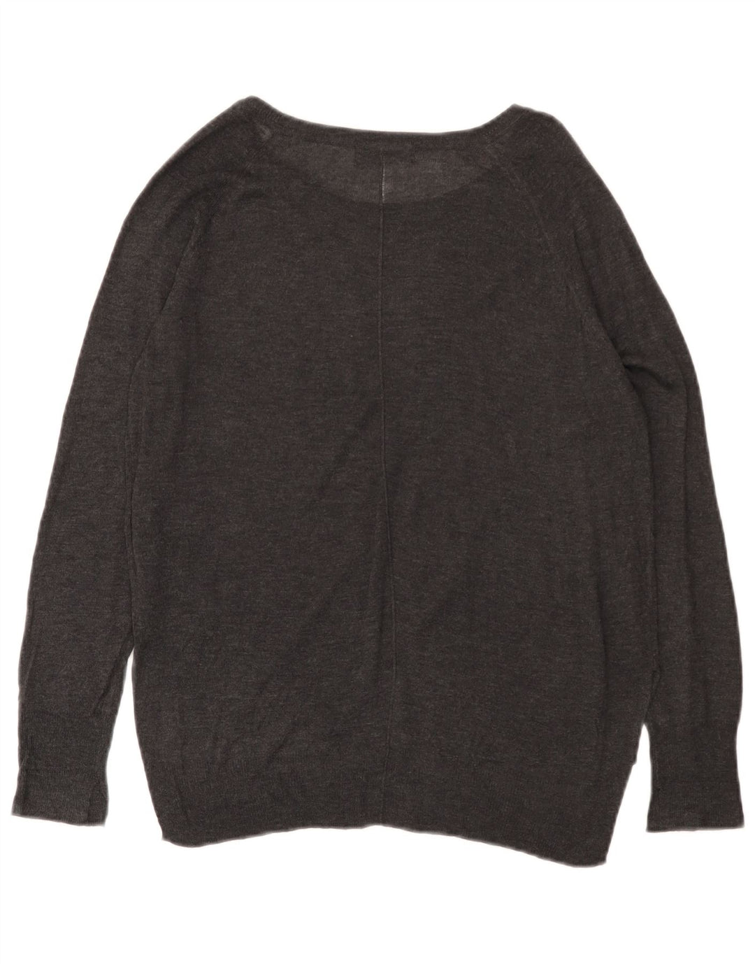 ZARA Womens Boat Neck Jumper Sweater UK 14 Medium Grey Viscose