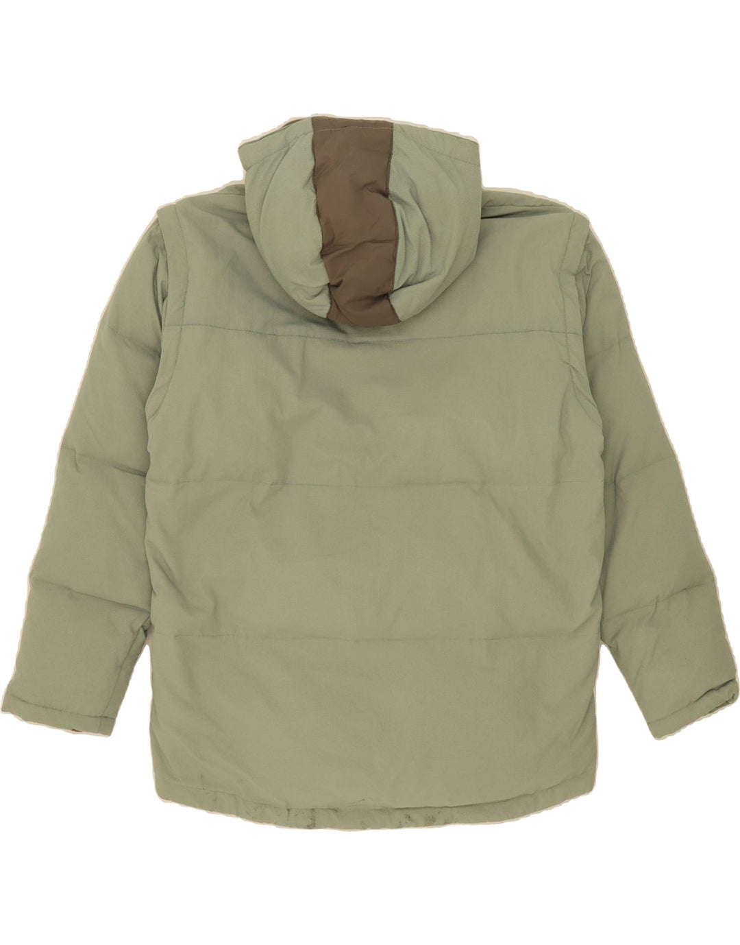 FILA Mens Hooded Padded Jacket UK 40 Large Green Colourblock Polyamide Vintage Fila and Second-Hand Fila from Messina Hembry 