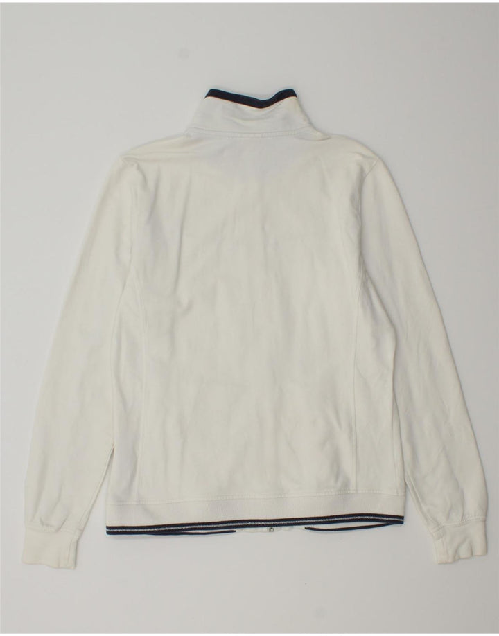 CHAMPION Womens Tracksuit Top Jacket UK 14 Medium White Striped Cotton