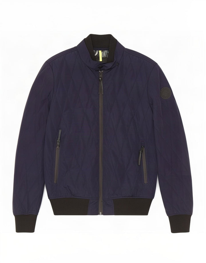 Jaqueta acolchoada masculina Replay UK 38 poliéster azul marinho médio