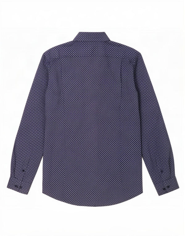 Camisa para hombre Guide London Small de algodón a cuadros azul marino