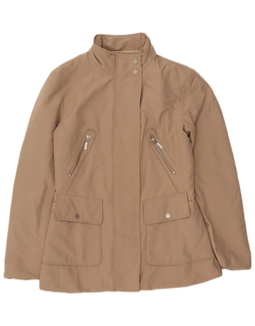 MARINA YACHTING Womens Utility Jacket IT 42 Medium Beige Polyester