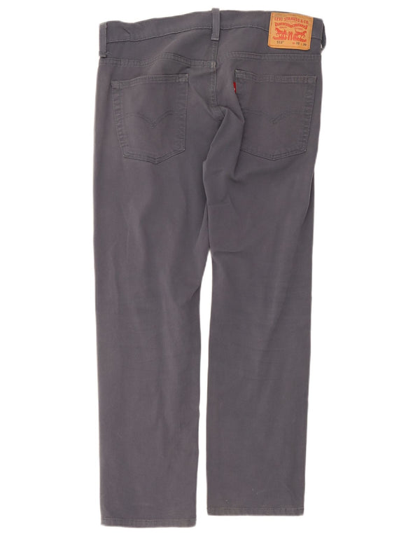 Levi's Mens 513 Slim Straight Chino Pantalones W32 L30 Algodón Gris