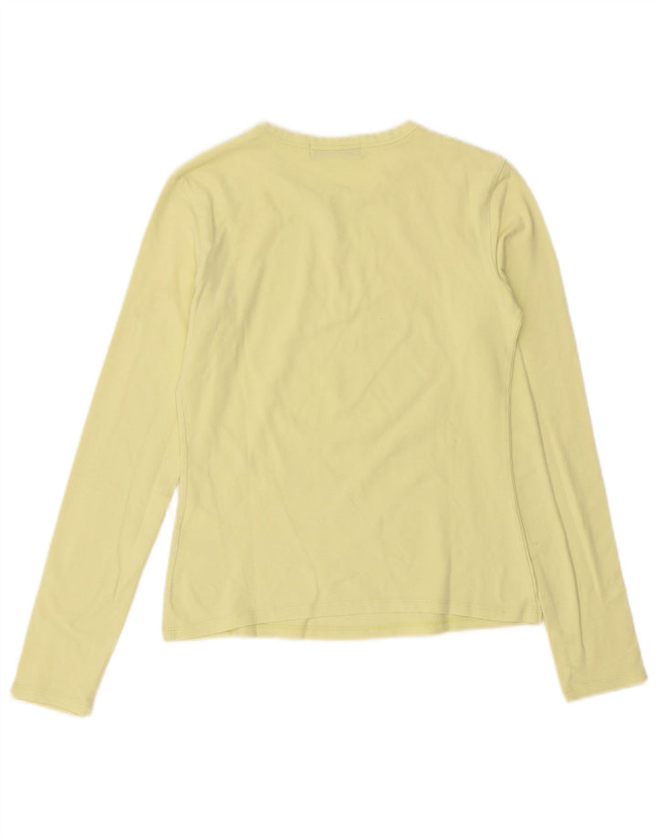 Sergio Tacchini Womens Top Long Sleeve IT 44 Medium Green Cotton